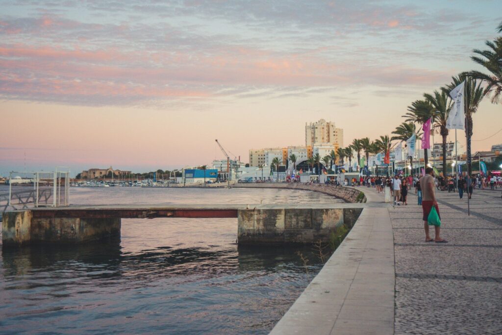 People near sea